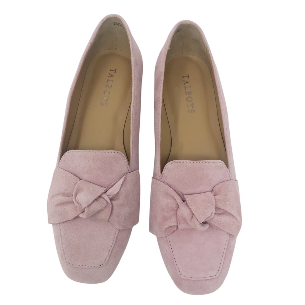 Talbots Stella Bow Loafers Pink Suede‎ - Picture 3 of 5